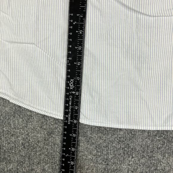 Uniqlo Kids Striped Button-Down Shirt Size 11-12 Blue White Lightweight Top - Picture 3 of 7